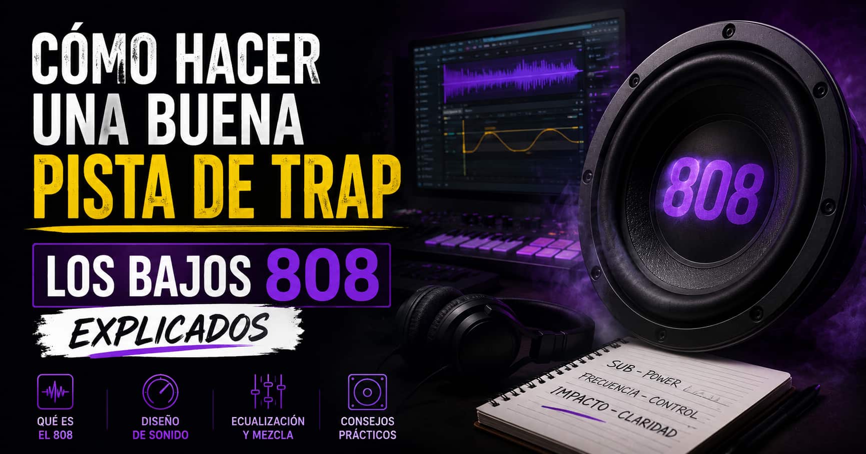 Cómo hacer una buena pista de Trap: Los bajos 808 explicados